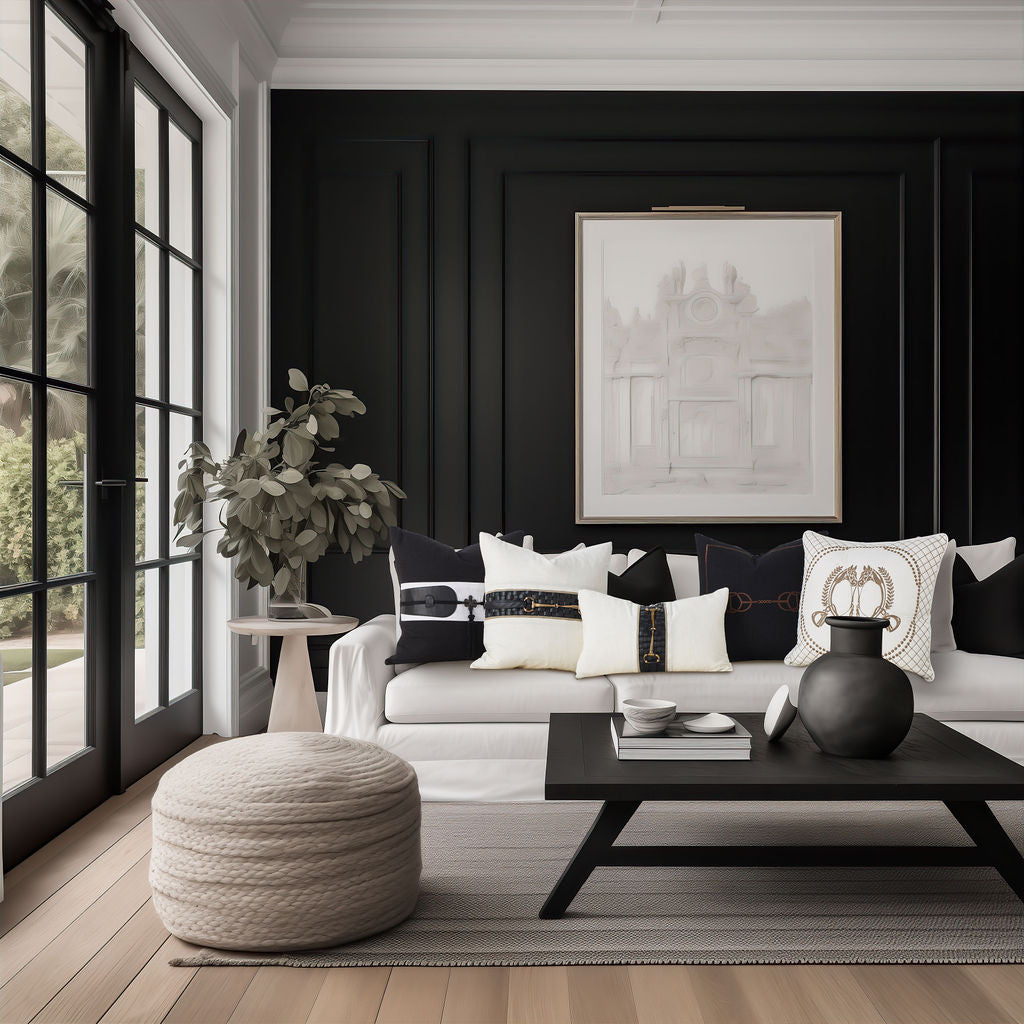 Equestrian Luxe Noir Cushion 50x50cm (RRP $131.78) - Image 4