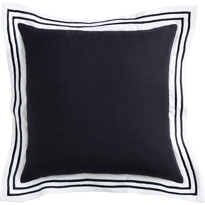 Linen Milano Black Cushion 50x50cm (RRP $119)