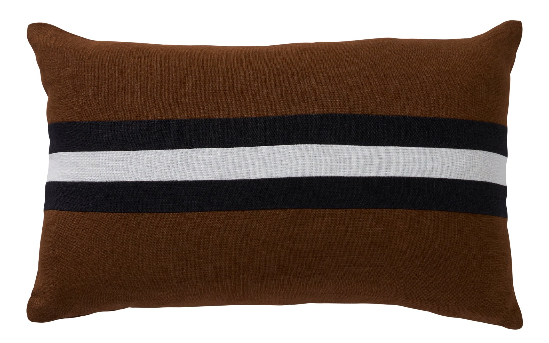 Linen Stripes Tobacco Cushion 30x50cm (RRP $89)