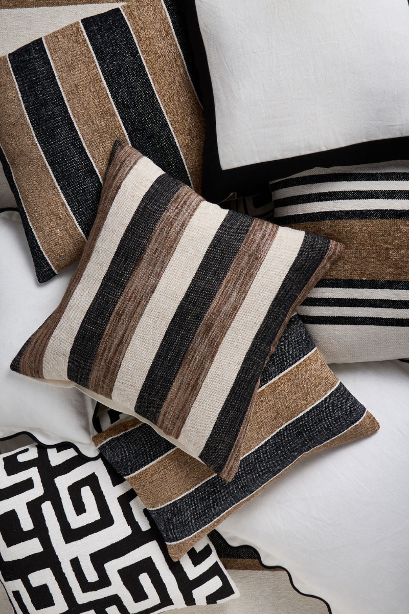 Porto Stripe Cushion 30x50cm (RRP $99) - Image 3