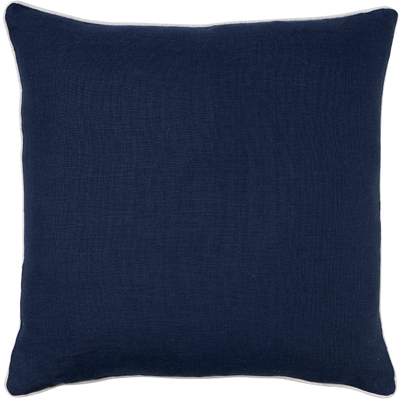 Linen Navy Piping Cushion 50x50cm (RRP $89)