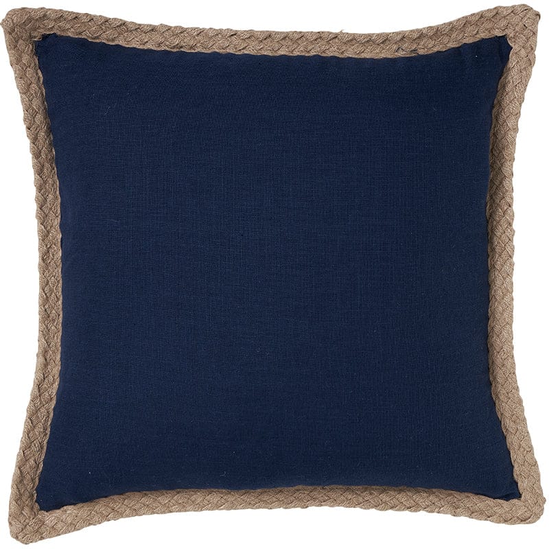 Jute Linen Navy Cushion 50x50cm (RRP $89)