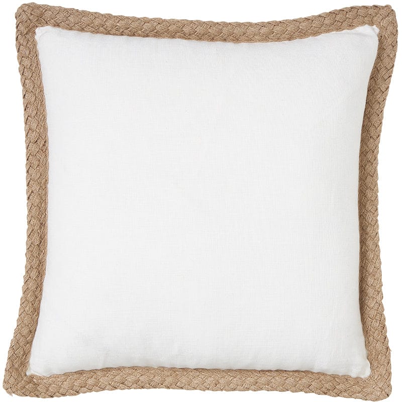 Jute Linen White Cushion 50x50cm (RRP $89)