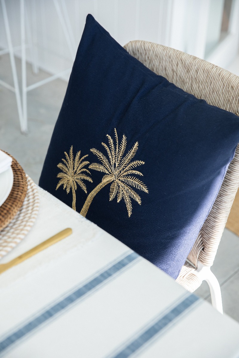 Royal Navy Palm Cushion 55x55cm (RRP $79) - Image 2