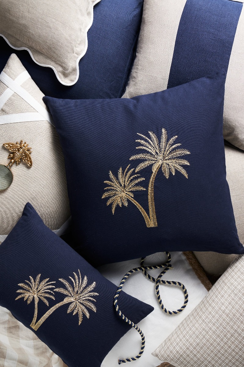 Royal Navy Palm Cushion 55x55cm (RRP $79) - Image 3