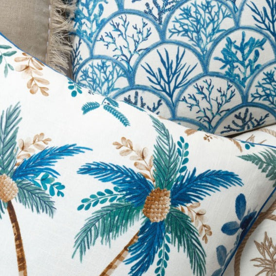 Palm Bleu Cushion 50x50cm (RRP $64.90) - Image 2