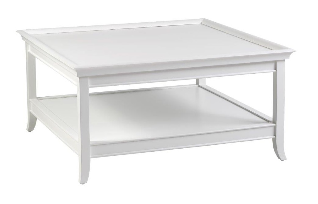 Southport Hamptons Style Timber Coffee Table White, 100cmW x 100cmD x 50cmH (RRP $2499)