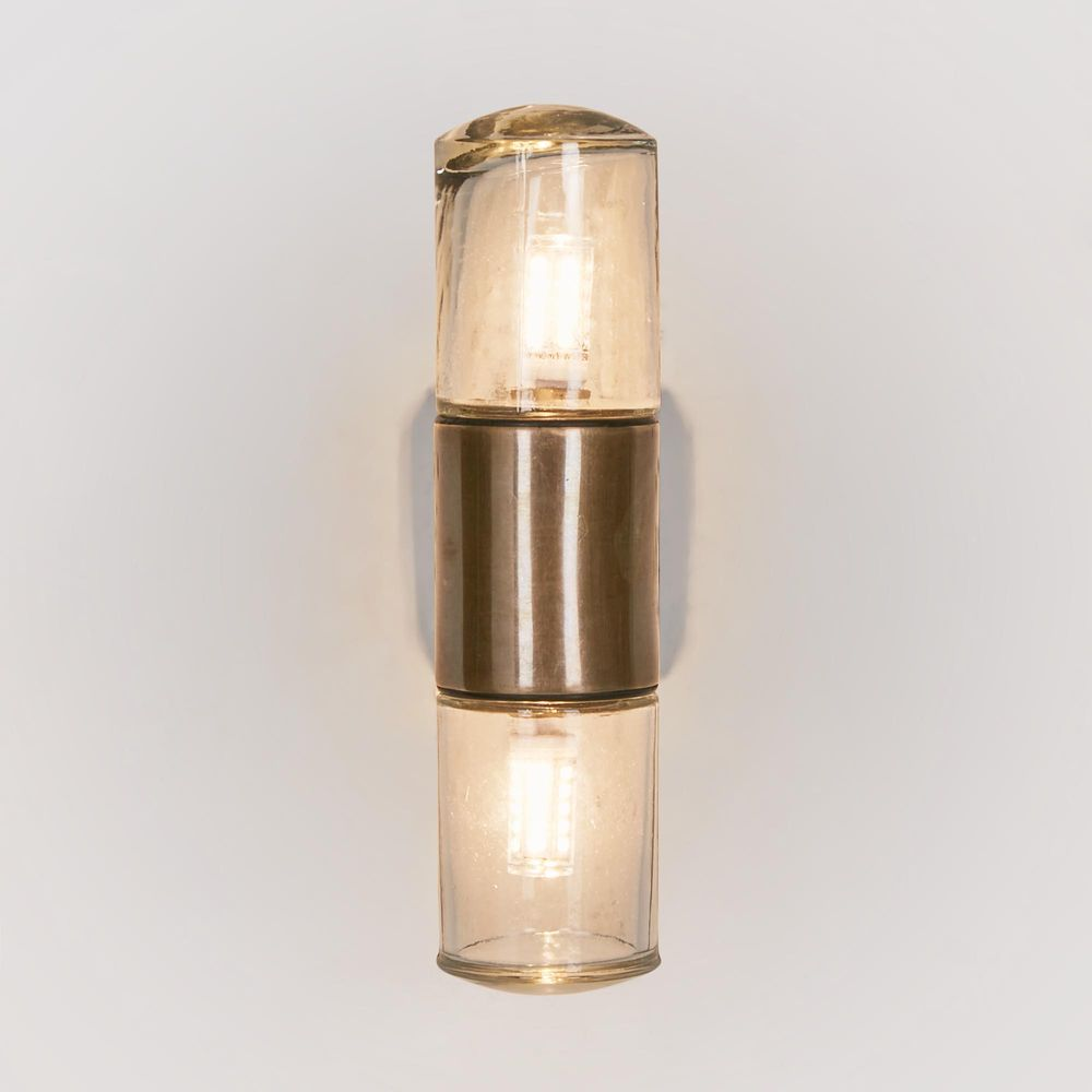 Plover Outdoor Wall Light Antique Brass, D 9cm W 5cm H 20cm (RRP $349) - Image 3