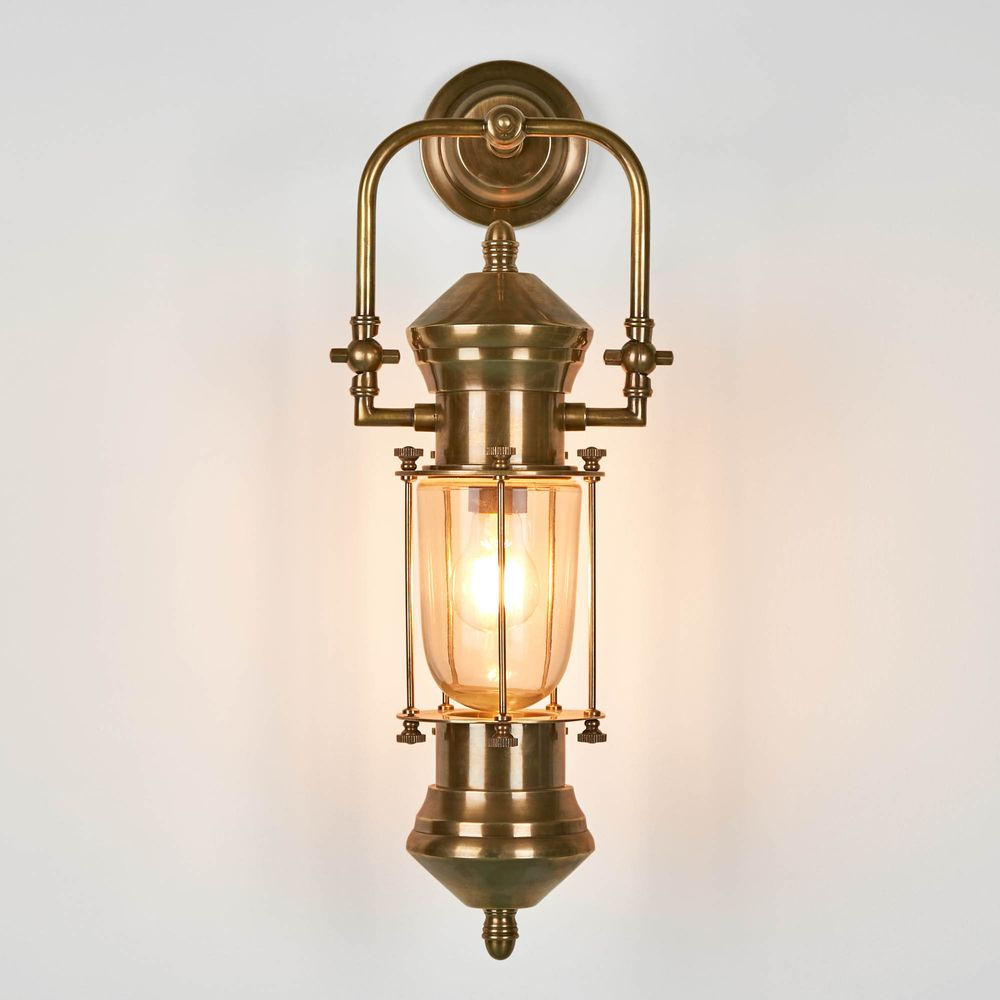 Lisbon Outdoor Wall Light Antique Brass (RRP $979) - Image 2