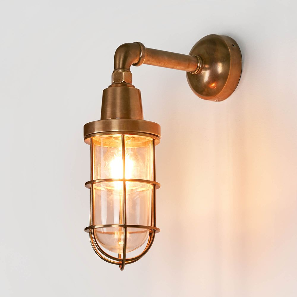 Starboard Outdoor Wall Light Antique Brass (RRP $495)