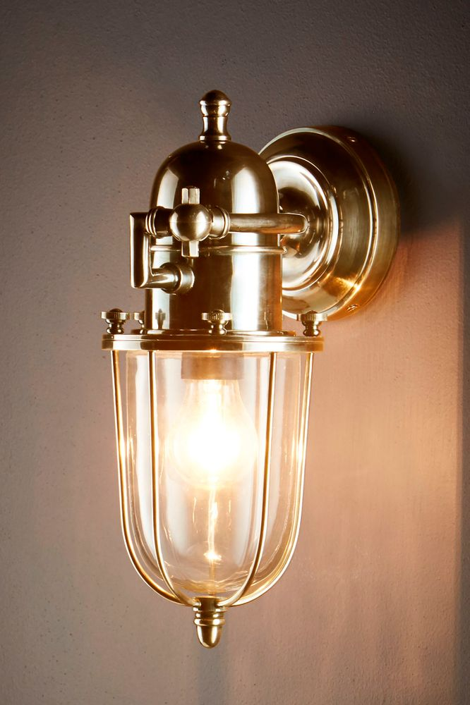 Chapel Outdoor Wall Light Antique Brass (RRP $649)