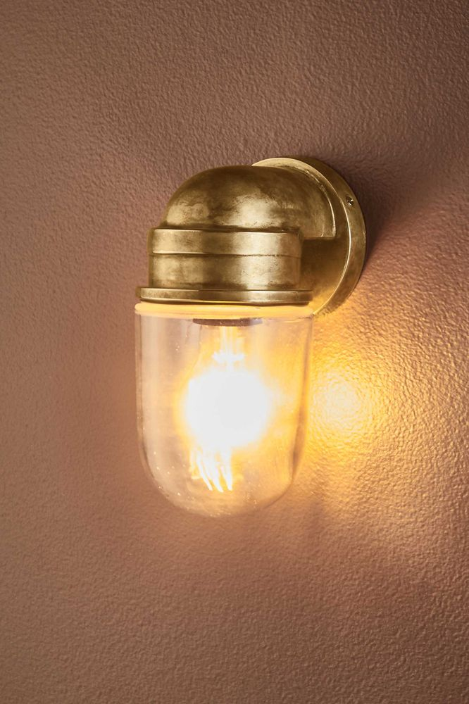 Nautical Outdoor Wall Light Brass (RRP $396)
