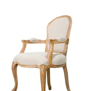 wp-image-tigress-51018.jpg Louis VX1 Carver Chair Oak & Linen Dining Chair, L 63cm W 63.5cm H 96cm (RRP $899)