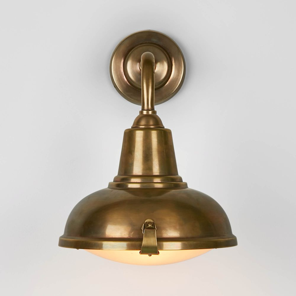 Catalina Outdoor Wall Light Antique Brass (RRP $715) - Image 2