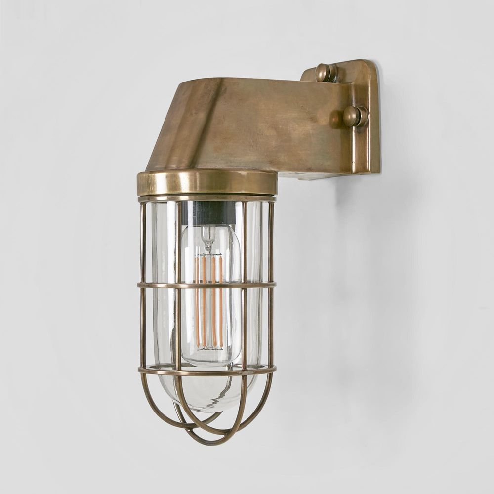 Royal London Outdoor Wall Light Antique Brass (RRP $572) - Image 4