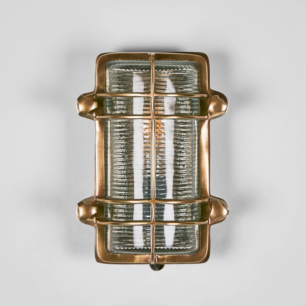 Harley Outdoor Wall Light Antique Brass (RRP $550) - Image 2