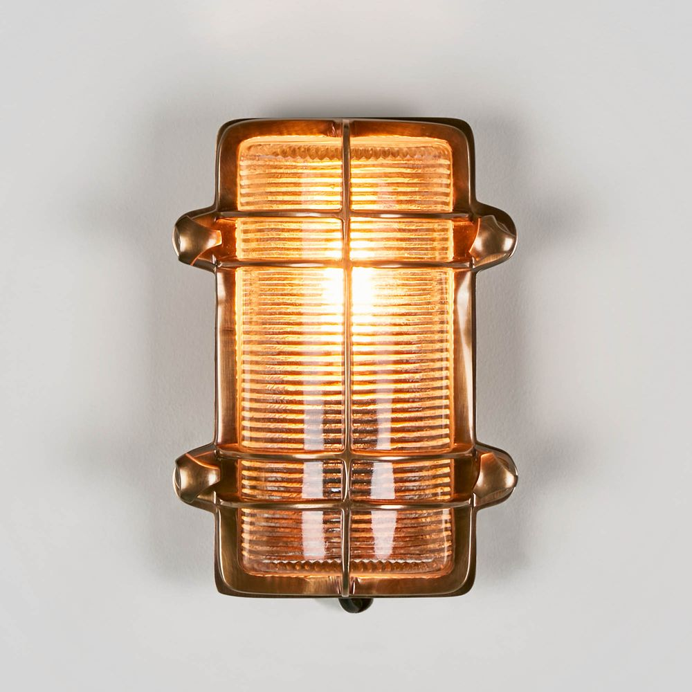 Harley Outdoor Wall Light Antique Brass (RRP $550) - Image 3