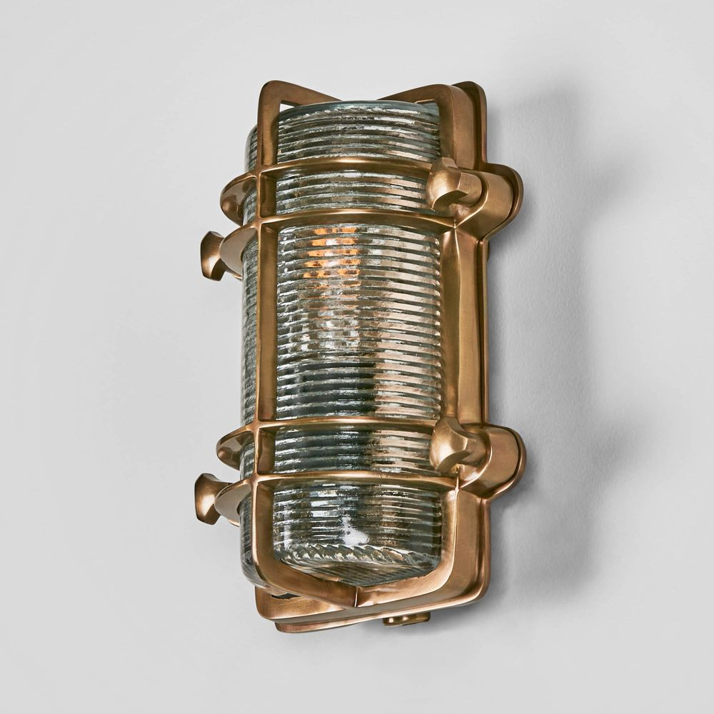 Harley Outdoor Wall Light Antique Brass (RRP $550) - Image 4