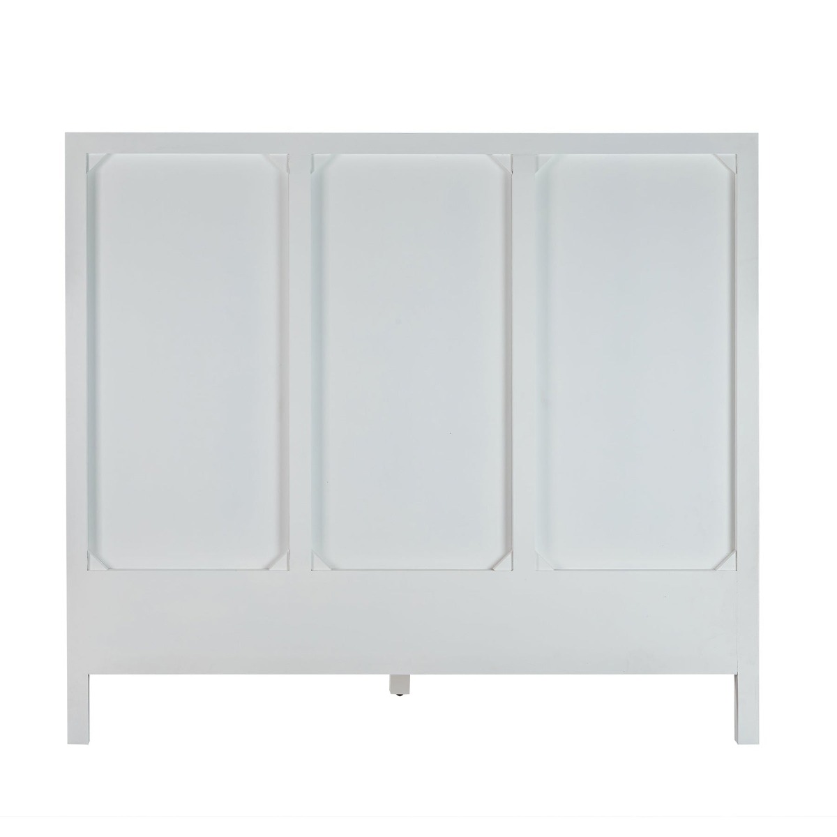 Santorini Hamptons Timber/Rattan Double Bed White, W 146cm D 199cm H 130cm (RRP $1799) - Image 8