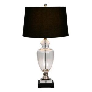 Glass Black Lamp W Black Shade (RRP $379)