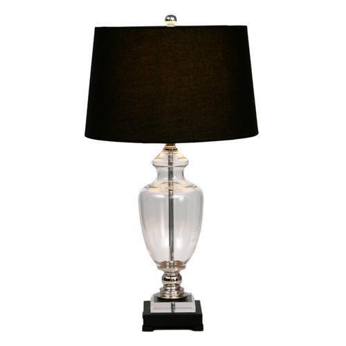 Glass Black Lamp W Black Shade (RRP $379)