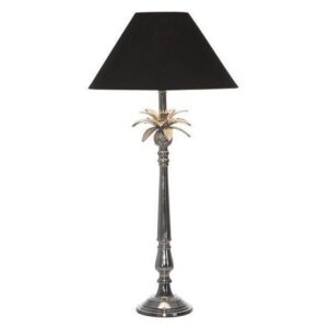 wp-image-tigress-51240.jpg Nickel Pineapple Leaf Lamp W/Black Shade- Lamp Base & Shade (RRP $429)