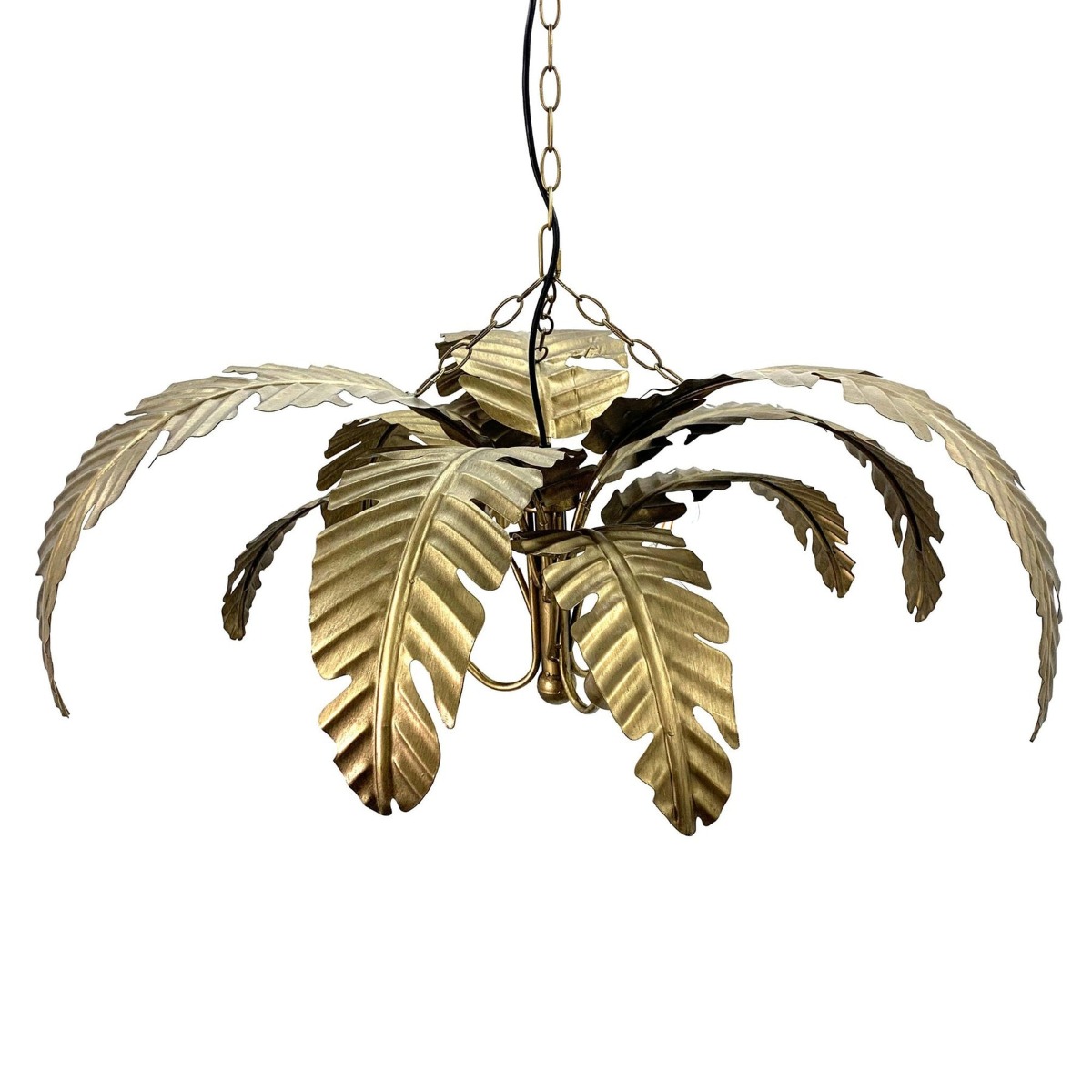 Azalea Iron Pendant Lamp Gold, W89cm D89cm H35.5cm (RRP $449)