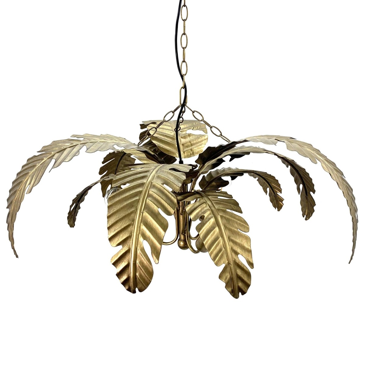 Azalea Iron Pendant Lamp Gold, W89cm D89cm H35.5cm (RRP $449) - Image 8