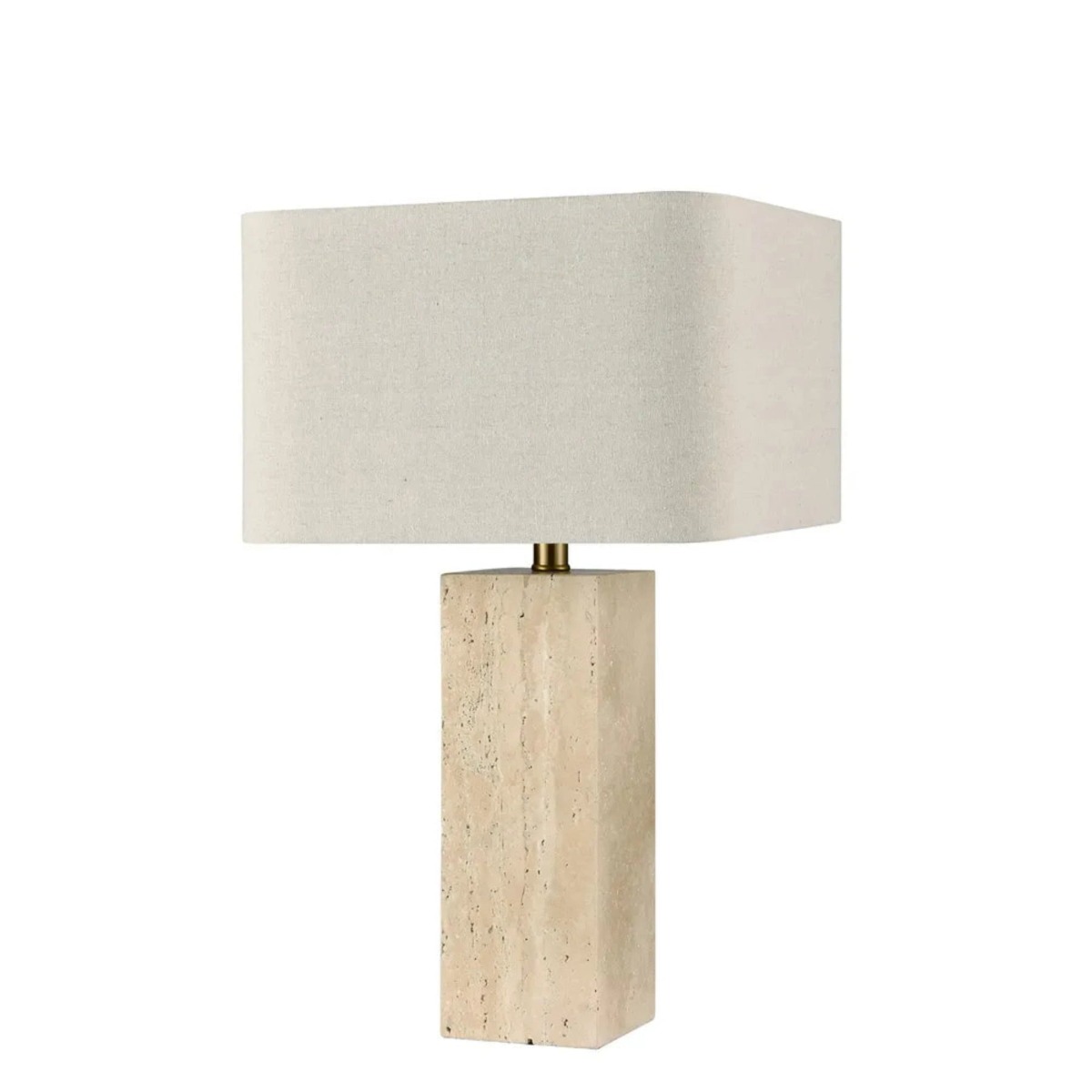 Imperial Travertine Table Lamp with Natural Linen Shade (RRP $369)