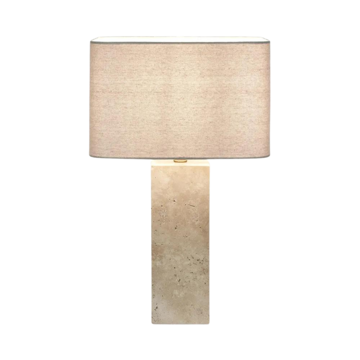 Imperial Travertine Table Lamp with Natural Linen Shade (RRP $369) - Image 3