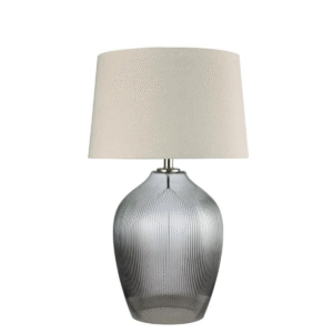 wp-image-tigress-51364.png Misty Glass Table Lamp with Natural Linen Shade, W38cm x D38cm x H71cm (RRP $399)
