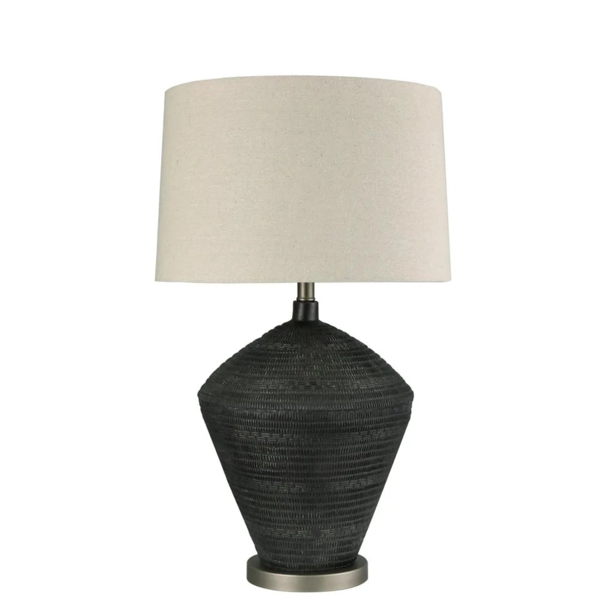 Meridien Black Lamp with Natural Linen Shade (RRP $363)