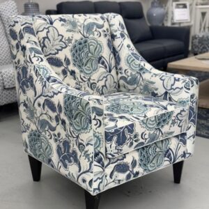 "Amelie" Australian Made Hamptons Style Occasional Armchair, Profile Portsea Ocean (RRP $1699)