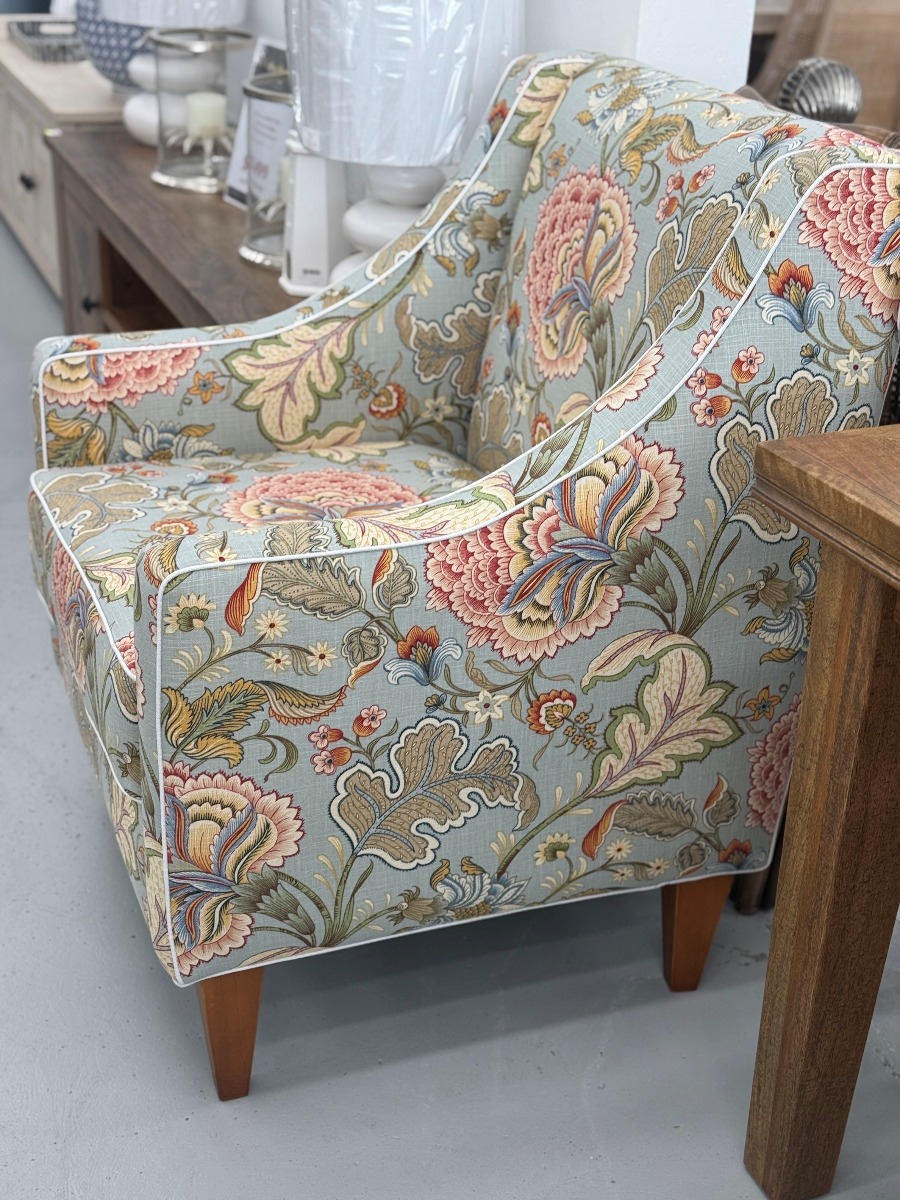 "Amelie" Australian Made Hamptons Style Occasional Armchair, Profile Portsea Beach (RRP $1699) - Image 2