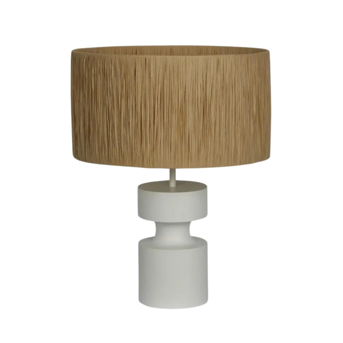 Marni Lamp Small White with Raffia Shade (RRP $285) - Image 2