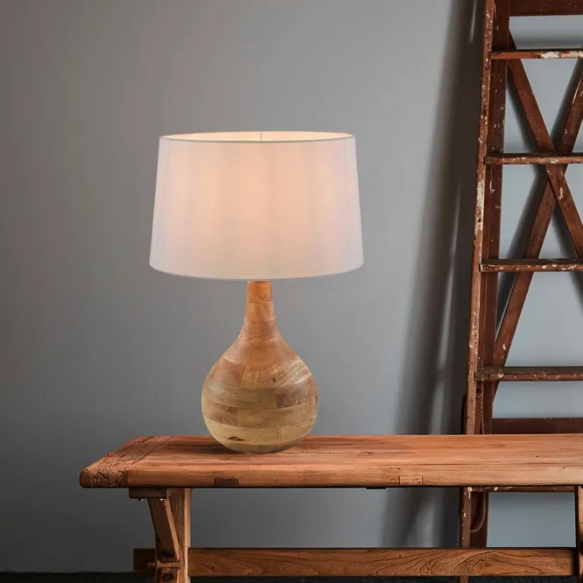 Sarod Table Lamp Base Dark Natural - Base Only (RRP $549) - Image 3