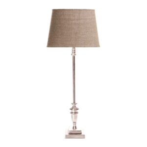 Lyon Candlestick Table Lamp Base Antique Silver (RRP $349)