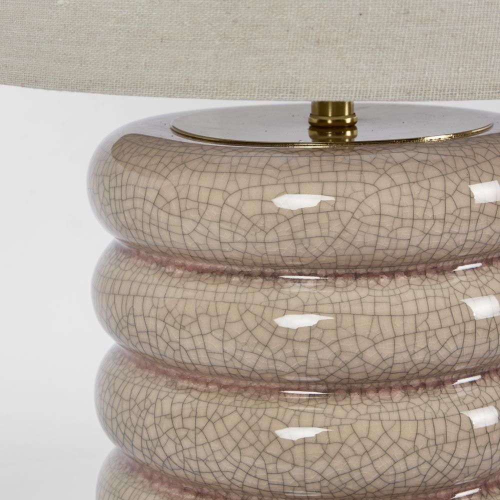 Bentley Taupe Table Lamp & Linen Shade (RRP $217.80) - Image 2