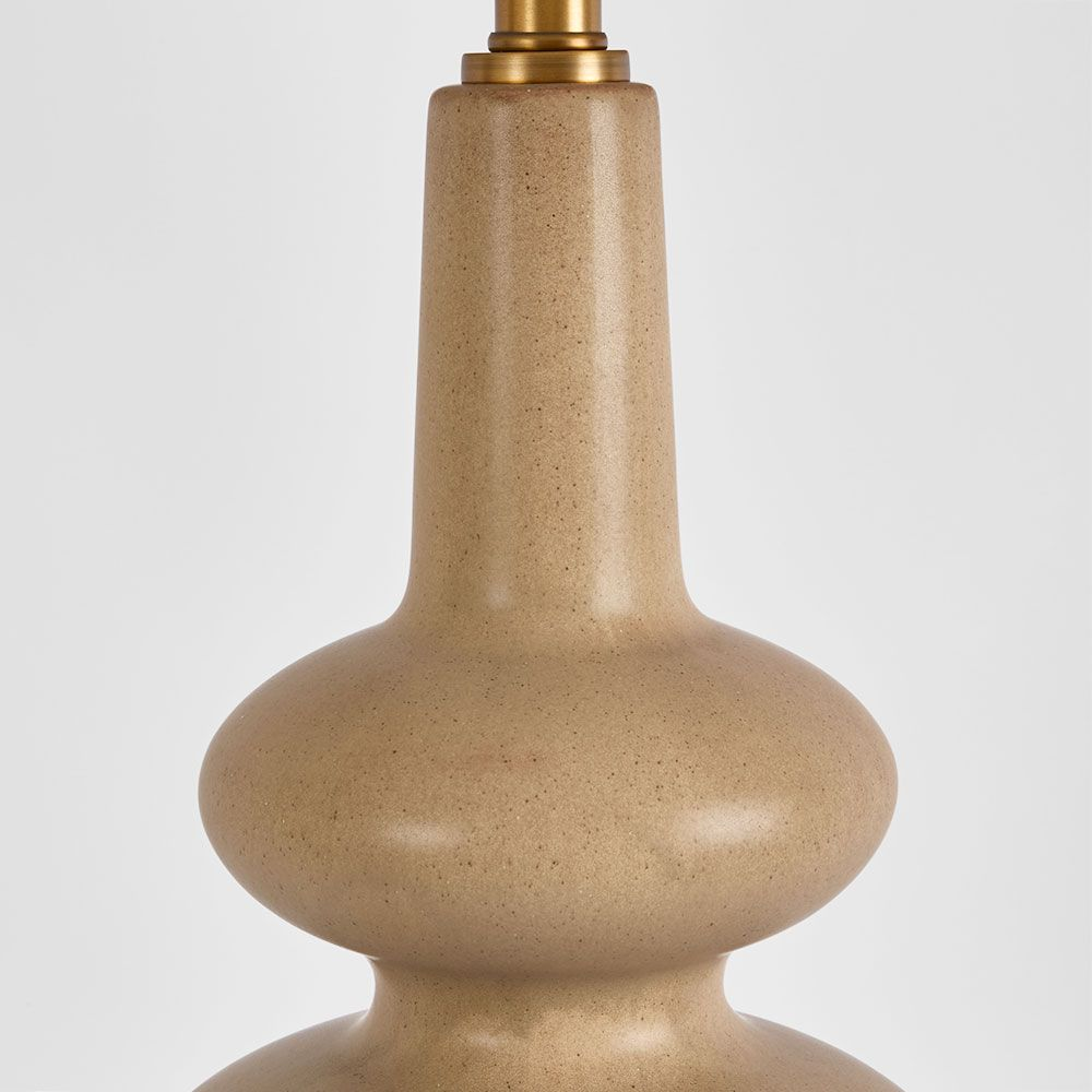 Linden Sandstone Table Lamp & Linen Shade (RRP $396) - Image 2