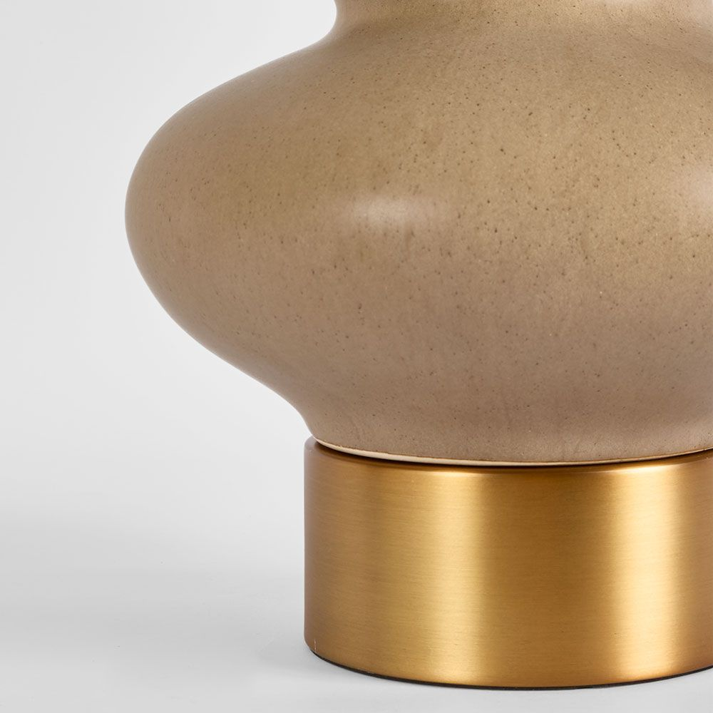 Linden Sandstone Table Lamp & Linen Shade (RRP $396) - Image 3