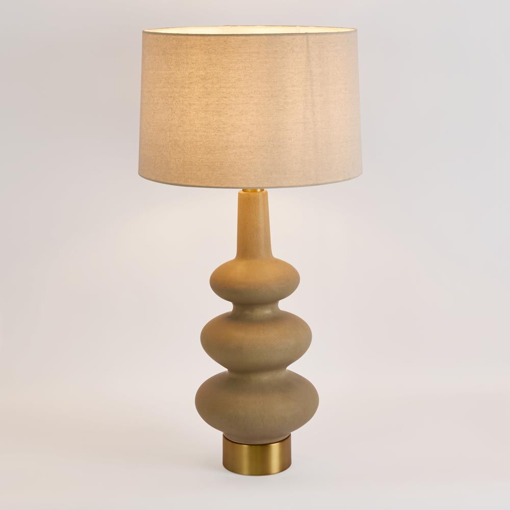 Linden Sandstone Table Lamp & Linen Shade (RRP $396) - Image 4