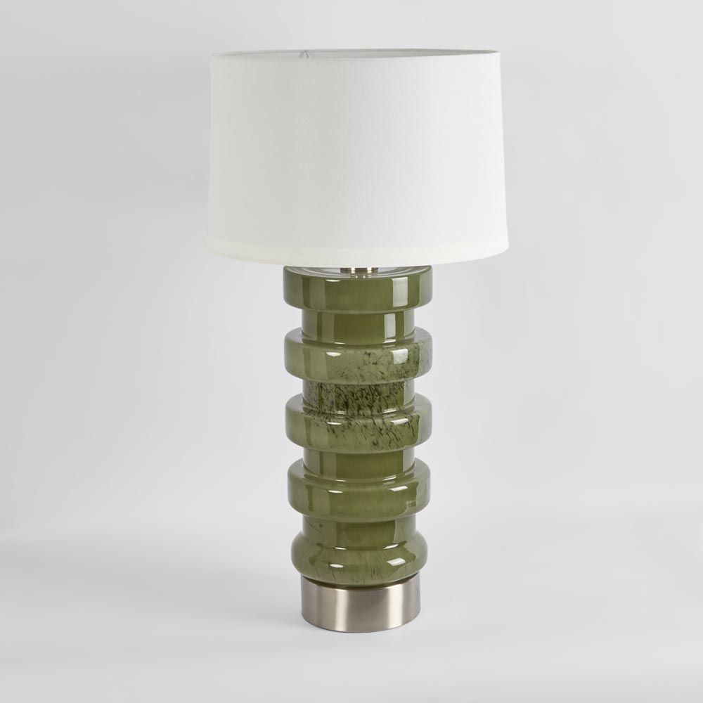 Grace White Table Lamp & Linen Shade (RRP $396) - Image 2