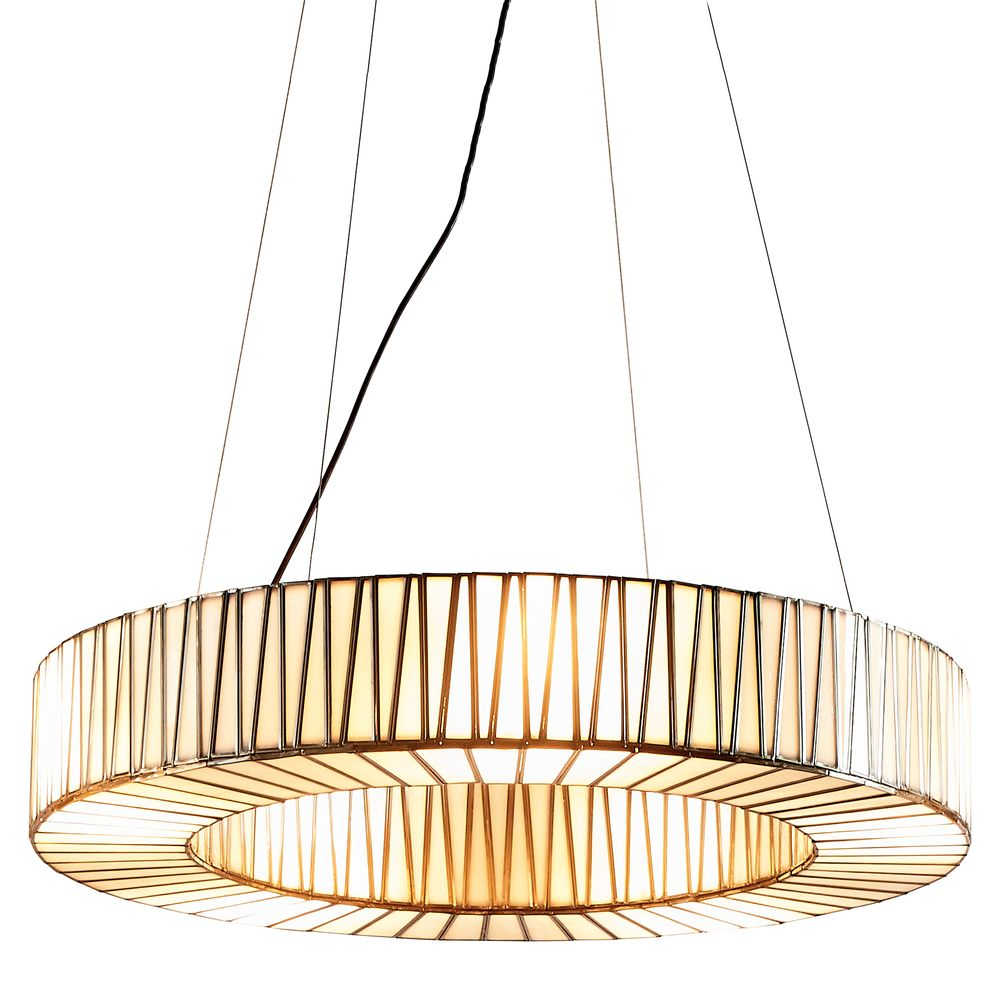 White Moon Ceiling Pendant Large Brass (RRP $2640)