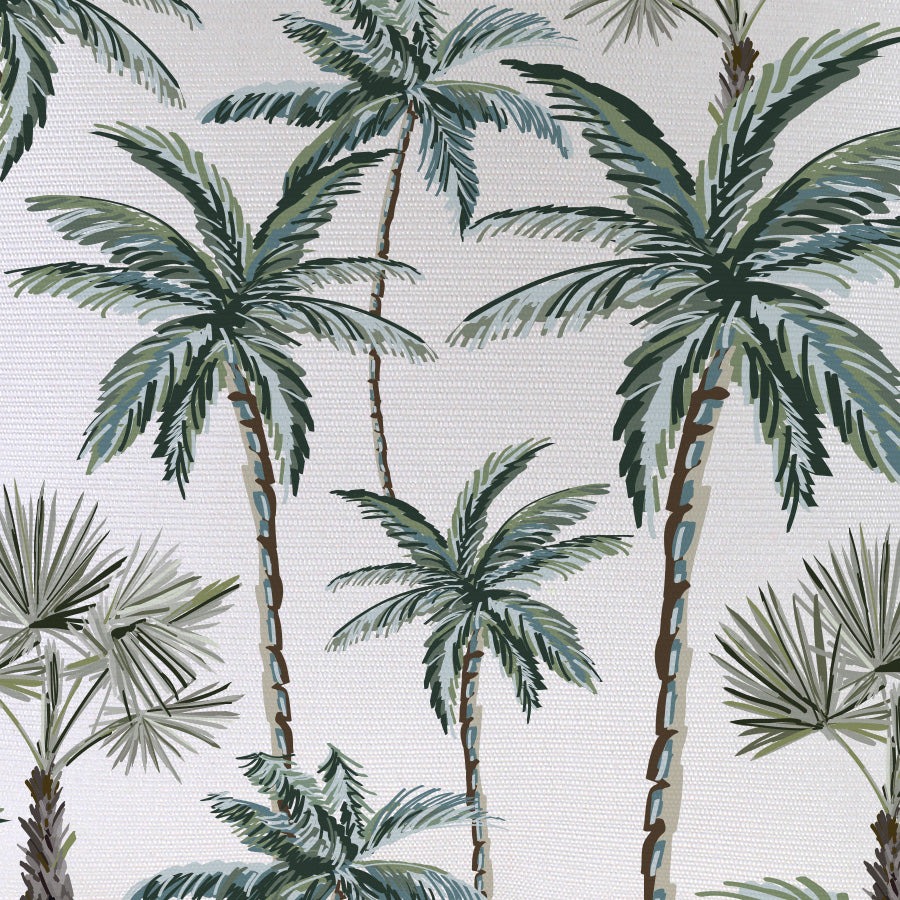 Outdoor Cushion With Piping Palm Tree Paradise White 45cm x 45cm - Image 3