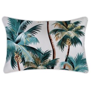wp-image-tigress-51849.jpg Outdoor Cushion With Piping Palm Trees White 35cm x 50cm