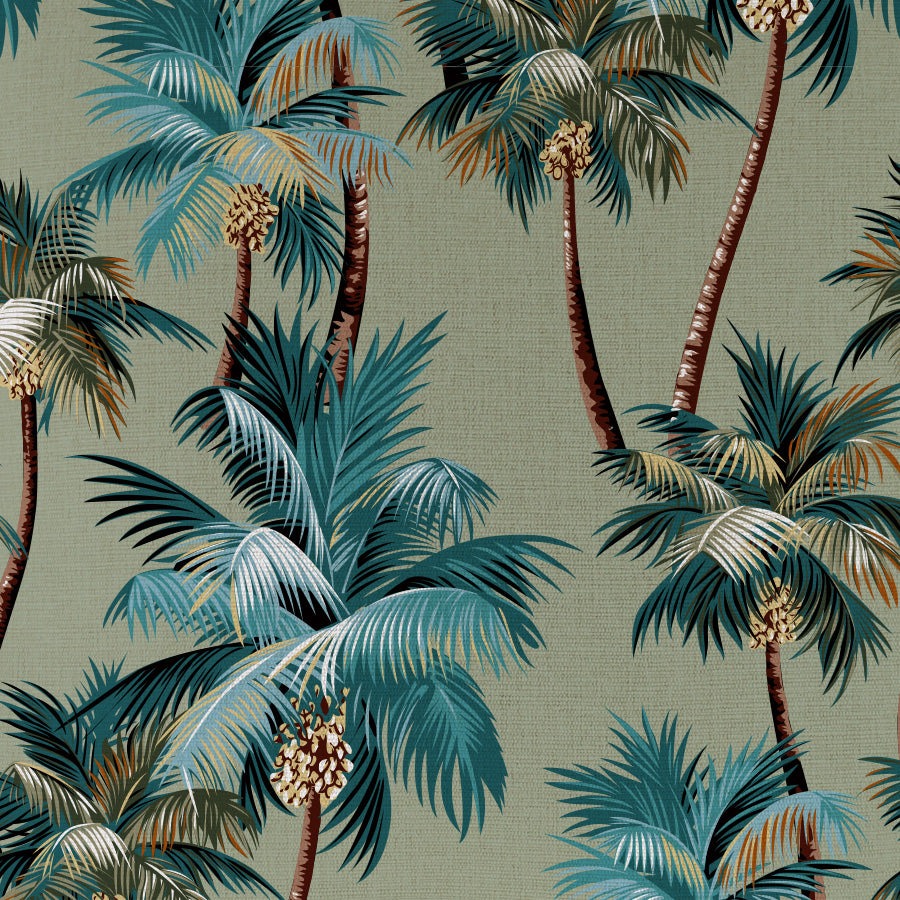 Outdoor Cushion With Piping Palm Trees Sage 35cm x 50cm - Image 3