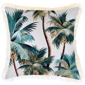wp-image-tigress-51916.jpg Outdoor Cushion Coastal Fringe Palm Trees White 45cm x 45cm