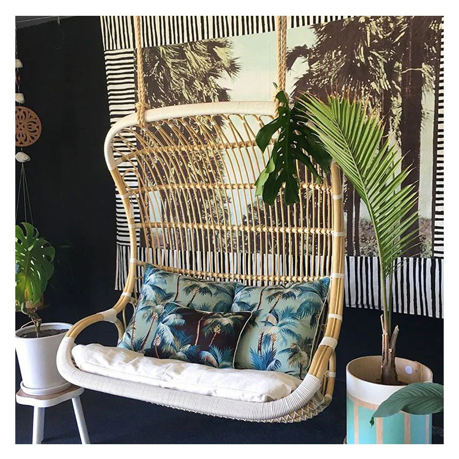 Outdoor Cushion With Piping Palm Trees Black 60cm x 60cm - Image 12
