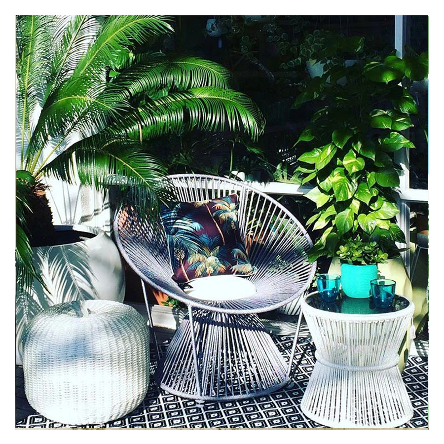 Outdoor Cushion With Piping Palm Trees Black 60cm x 60cm - Image 27