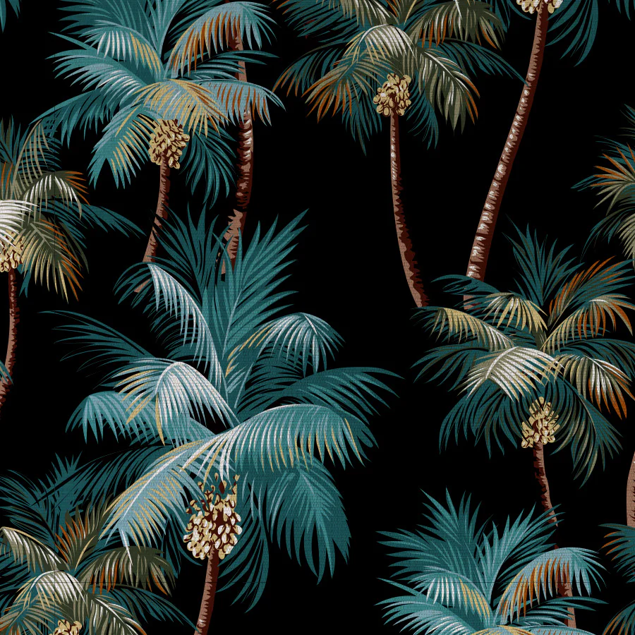 Outdoor Cushion With Piping Palm Trees Black 60cm x 60cm - Image 28